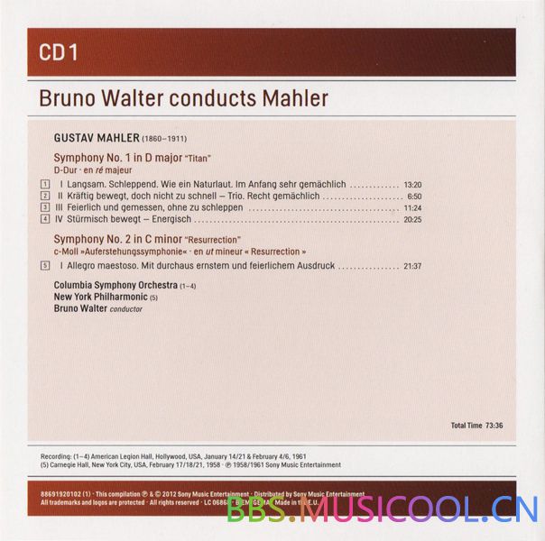 (分享)瓦尔特指挥马勒交响曲 7CD FLAC 分享,瓦尔特,指挥,马勒交响曲,交响曲, 6278