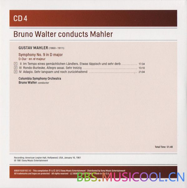 (分享)瓦尔特指挥马勒交响曲 7CD FLAC 分享,瓦尔特,指挥,马勒交响曲,交响曲, 1548